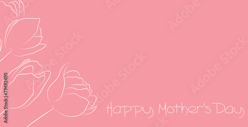 Fototapeta Naklejka Na Ścianę i Meble -  Tulips on Pink