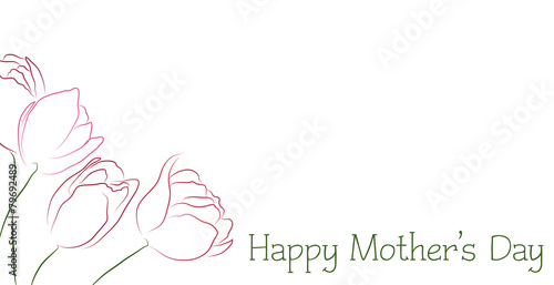 Fototapeta Naklejka Na Ścianę i Meble -  Tulips for Mom