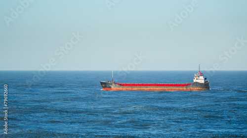 Cargo Ship at Sea © ptnphotof
