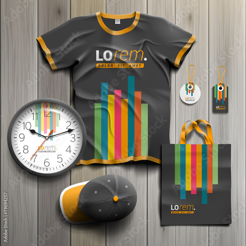 Corporate identity template and promotional gifts