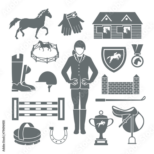 Jockey Icons Black