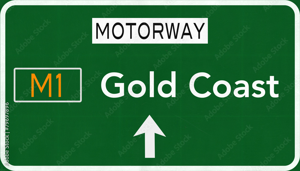 Gold Coast Australia Highway Road Sign