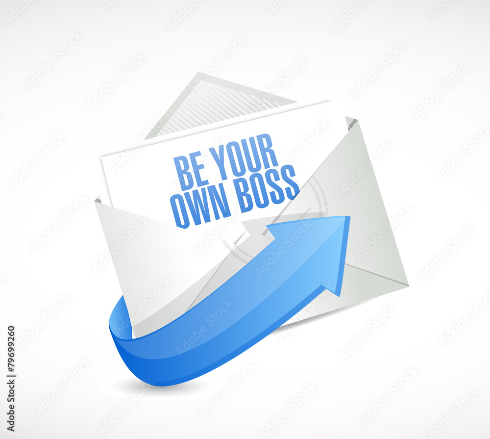 be your own boss mail illustration be your own boss mail illustration