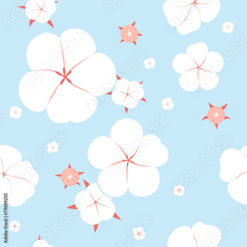 Seamless cotton plant