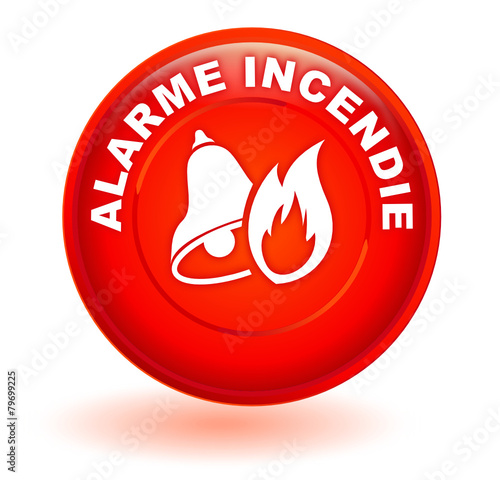 alarme incendie sur bouton rouge