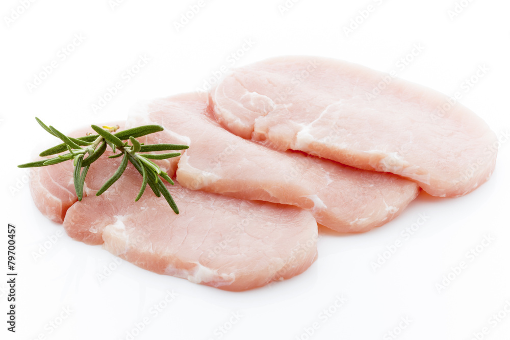 Pork chop on a white background. Pork chop on a white background.