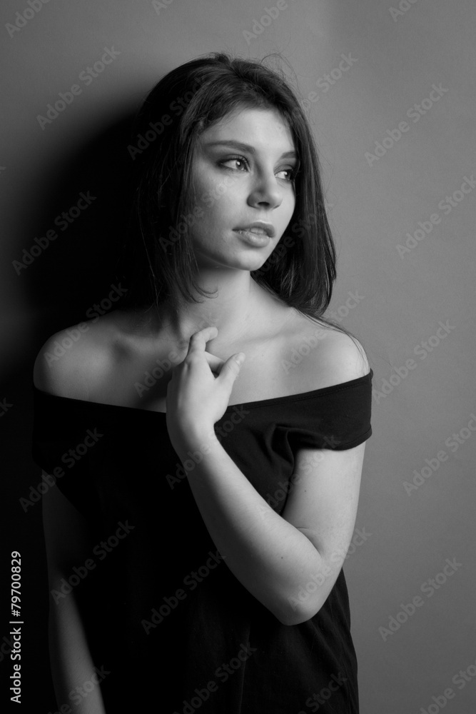 Beautiful caucasian brunette woman Beautiful caucasian brunette woman
