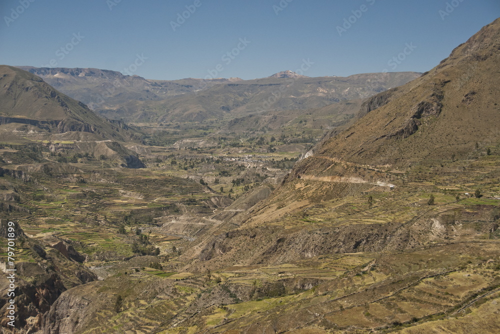 View of Colca Valley, Peru.