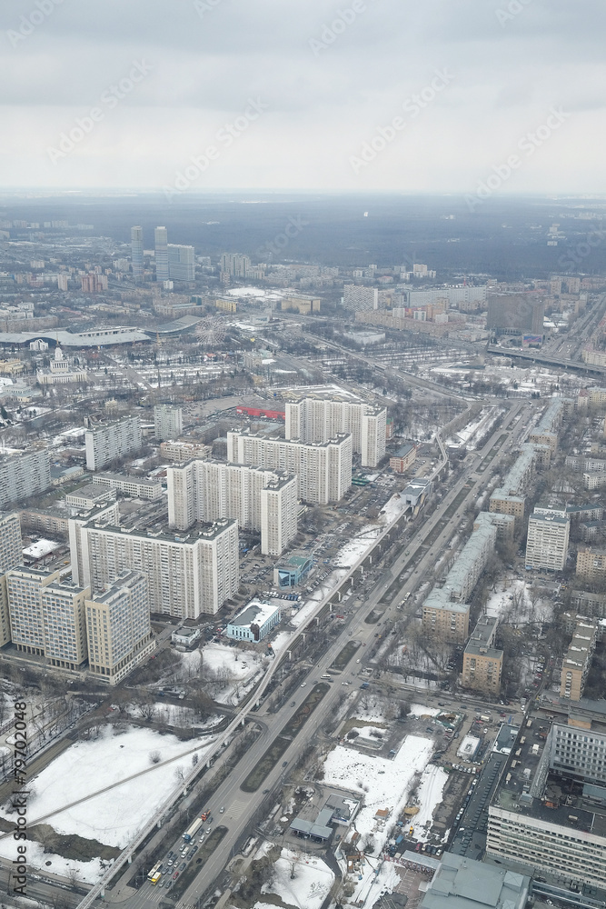 View from Ostankino television tower