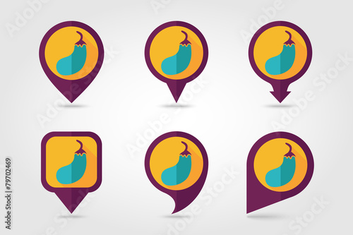 Eggplant flat icon with long shadow Free Download Eggplant flat icon with long shadow - GFXLoad