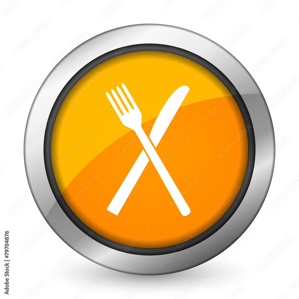 eat orange icon restaurant symbol eat orange icon restaurant symbol