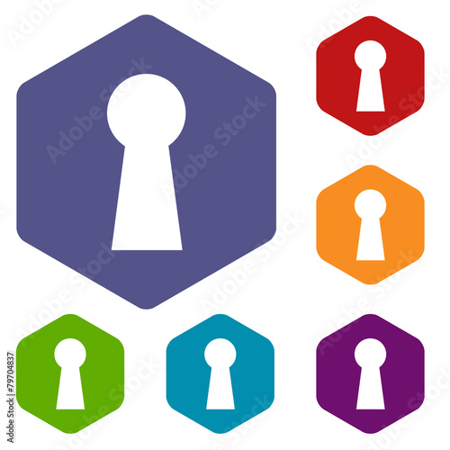 Keyhole rhombus icons
