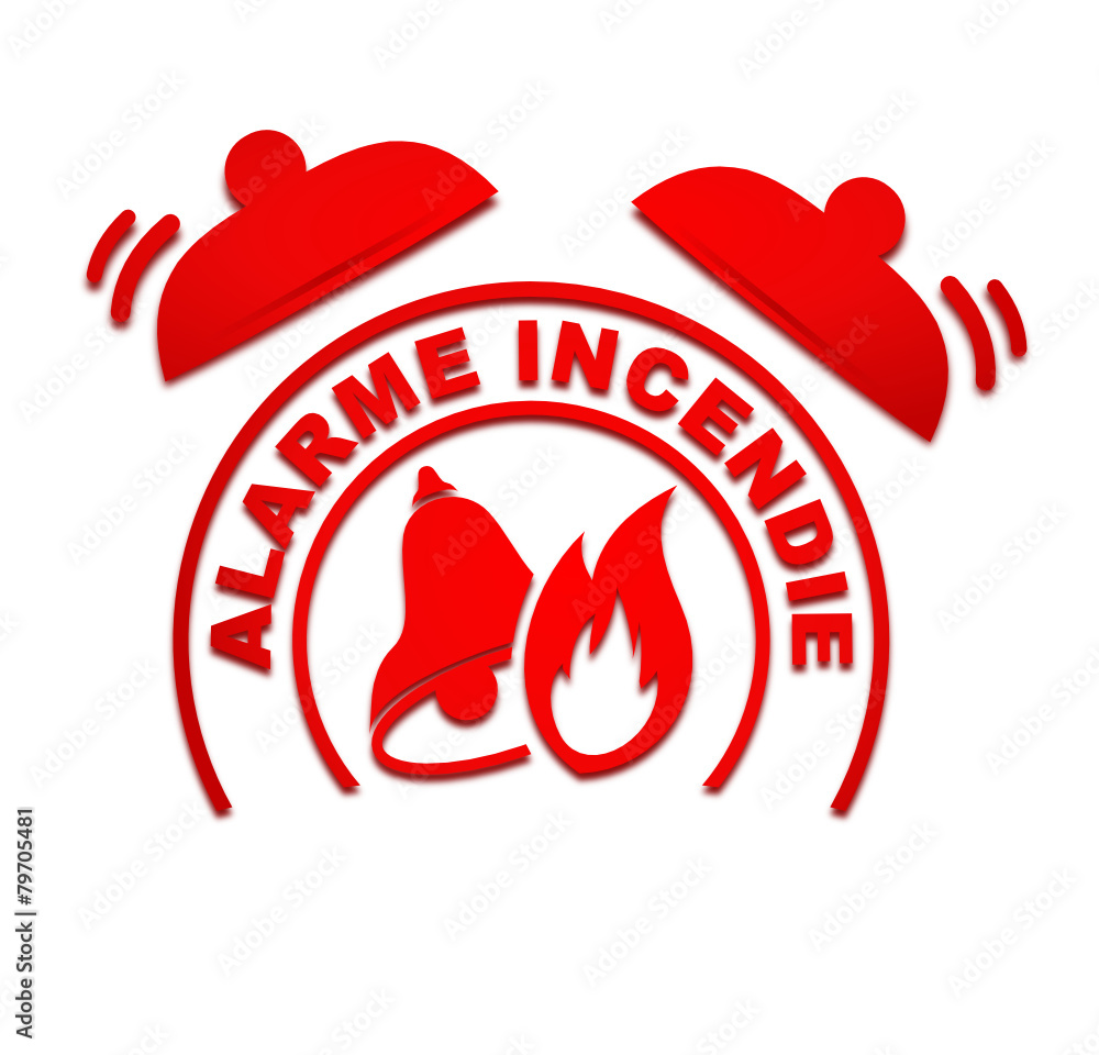 alarme incendie sonnerie rouge Stock Vector