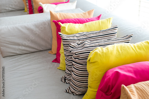 Obraz na płótnie Decorative comfortable pillow natural Fabric w salonie