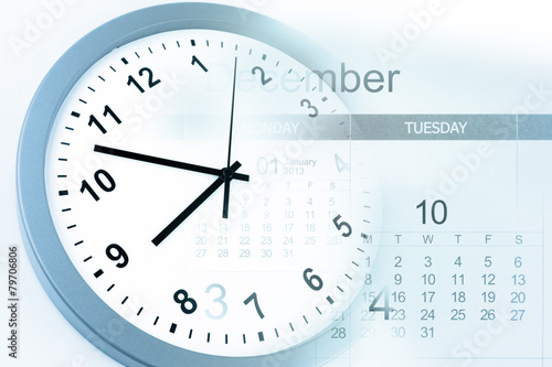 Wallpaper Mural Clock and calendar Torontodigital.ca