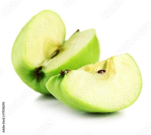 Juicy apple isolated on white