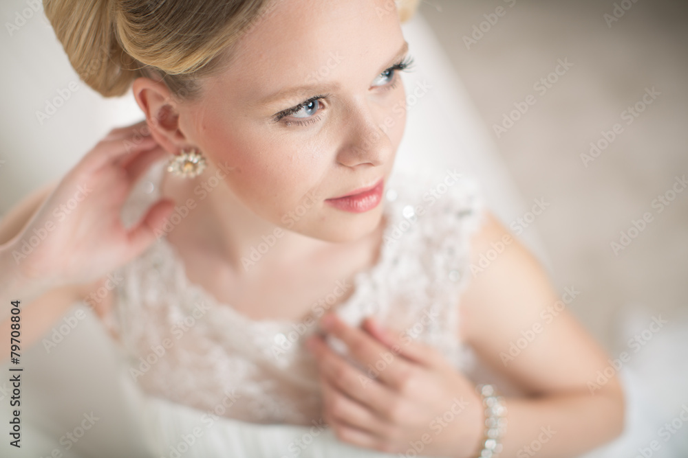 Gorgeous bride on her wedding day Gorgeous bride on her wedding day