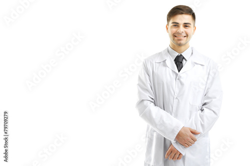 Male Doctor isolated on white