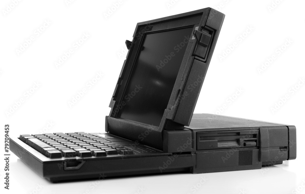 Old laptop isolated on white Stock Photo Adobe Stock