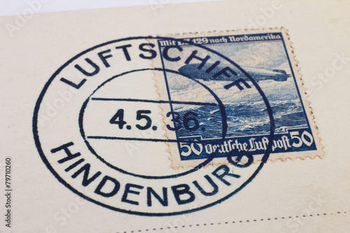 Poststempel Luftschiff LZ129 Hindenburg photo