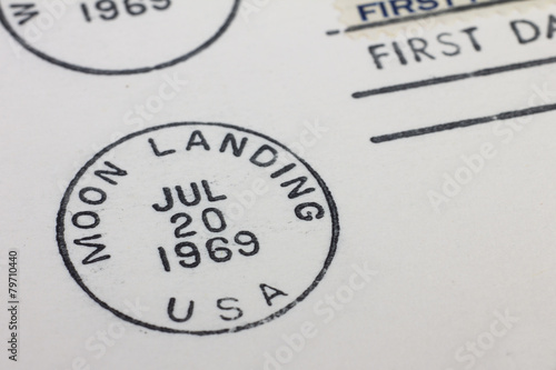 Fototapeta Naklejka Na Ścianę i Meble -  Ersttagsbrief zur ersten Mondlandung 1969