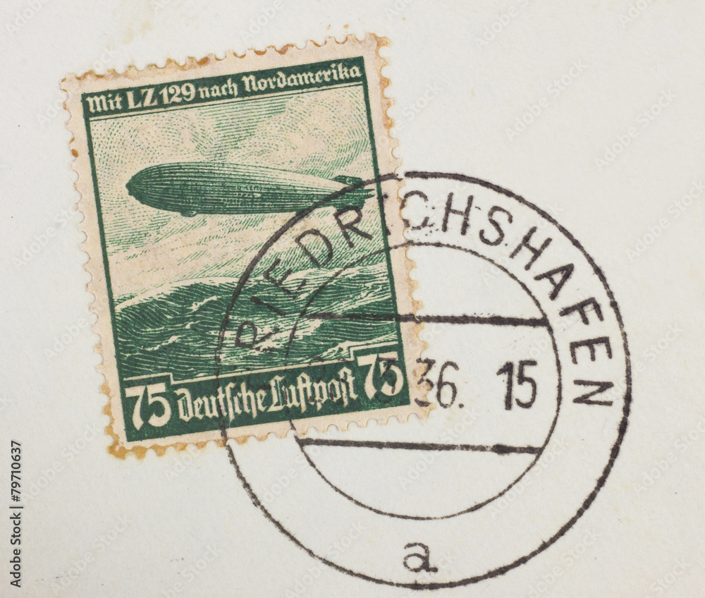 Poststempel Luftschiff LZ129 Hindenburg