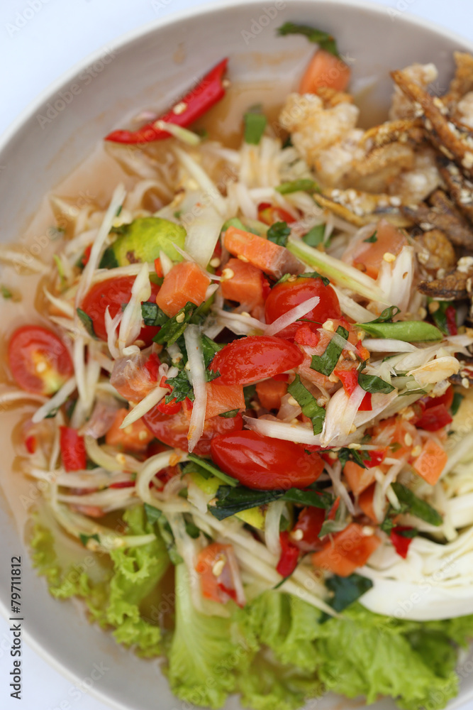 papaya spicy salad with salmon papaya spicy salad with salmon