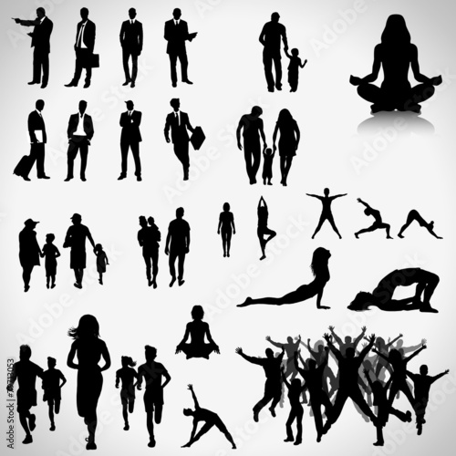 People silhouettes collection