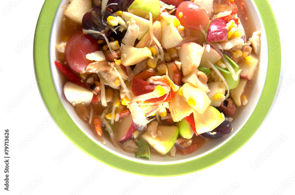 fruit and vegetable salad dish fruit and vegetable salad dish
