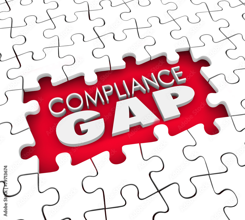 Compliance Gap Puzzle Hole Risk Liability Not Following Rules Compliance Gap Puzzle Hole Risk Liability Not Following Rules