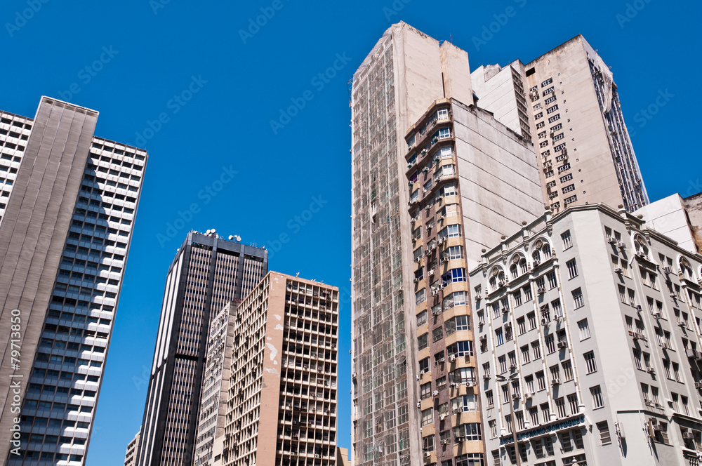 Fototapeta premium Old Commercial Skyscrapers in Downtown Rio de Janeiro