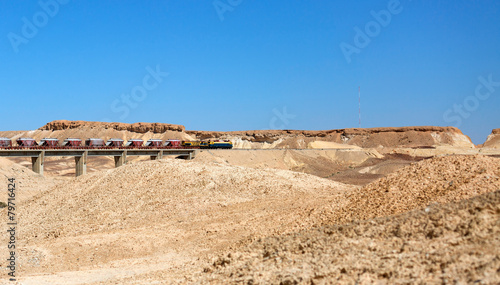 train in the Negev desert