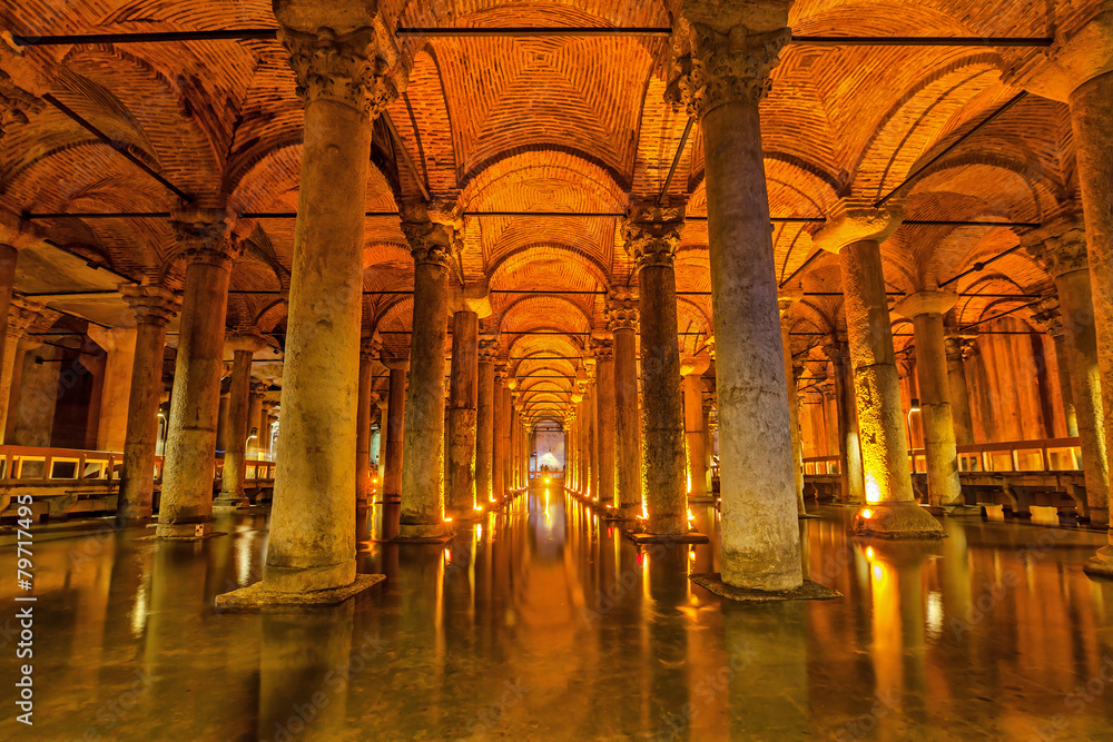 The Basilica Cistern, Istanbul - obrazy, fototapety, plakaty 