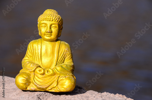 One Ancient Buddha Statue photo