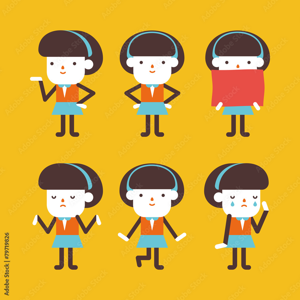 Character illustration design. Businesswoman set cartoon Character illustration design. Businesswoman set cartoon