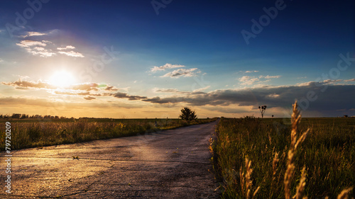 road sunset..