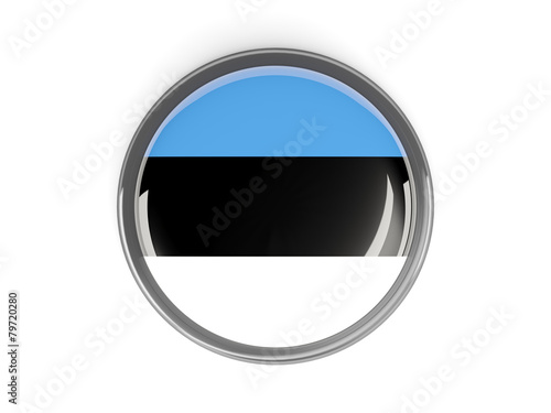 Free Download Round button with flag of estonia - GFXLoad