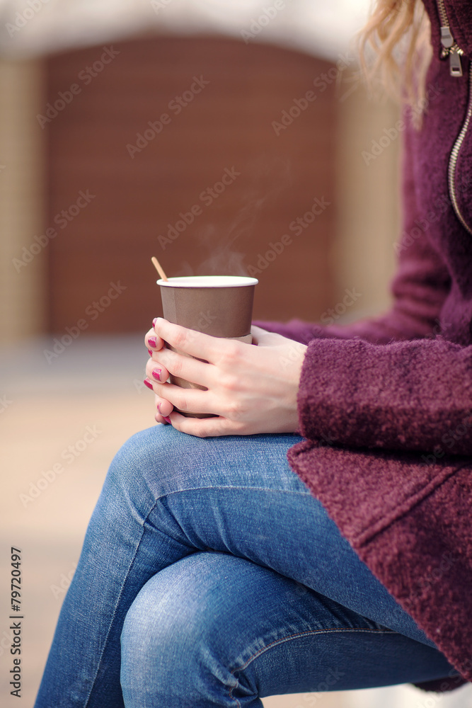 Girl with cup of tea Girl with cup of tea
