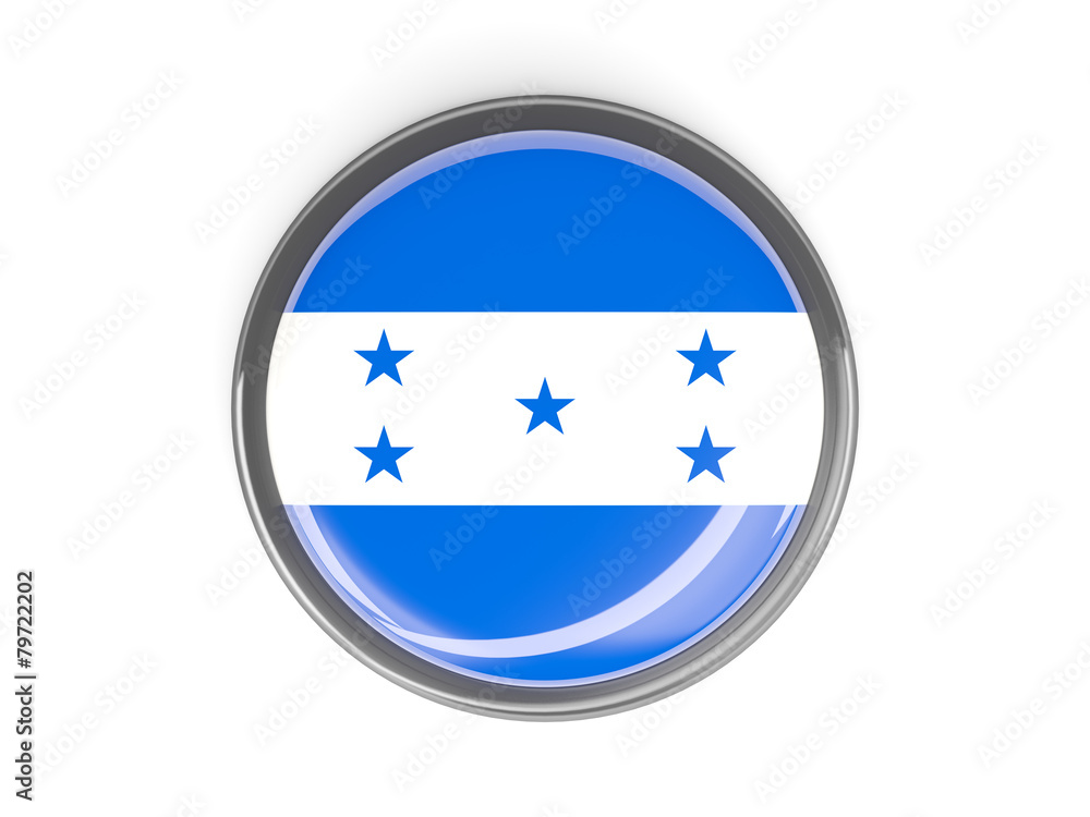 Round button with flag of honduras Round button with flag of honduras
