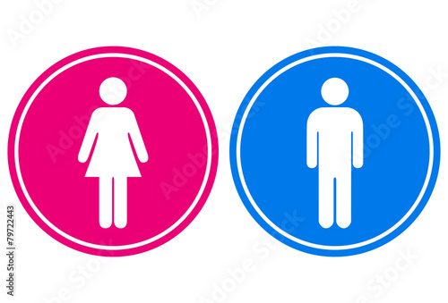 Man and woman sign