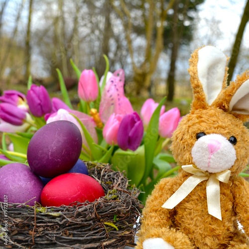 Osterkarte - Osterhase mit ...