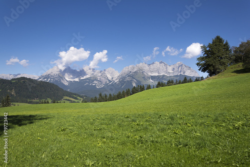Blick zum Kaisergebirge, Österreich, Tirol