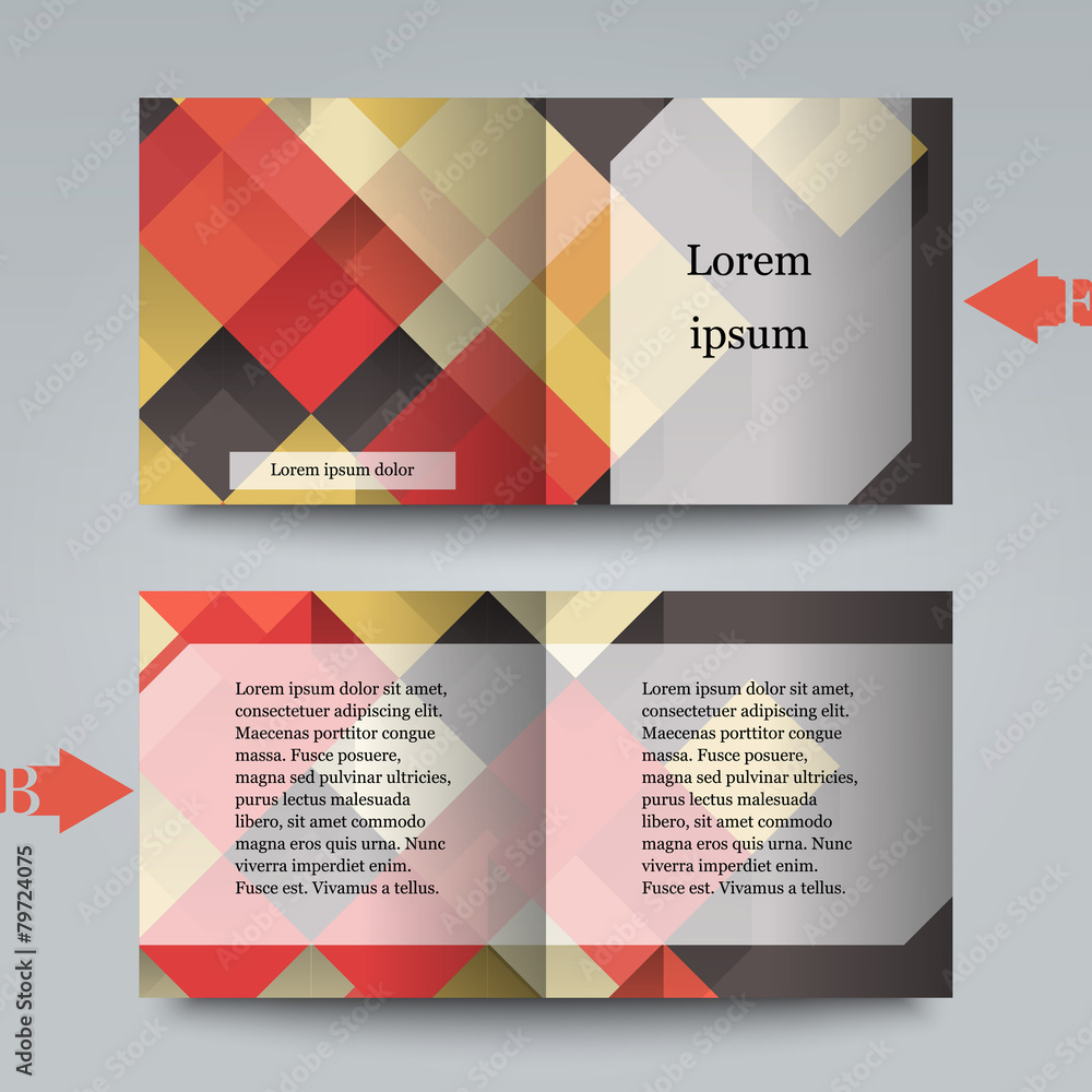 Fototapeta premium Brochure template with abstract background.
