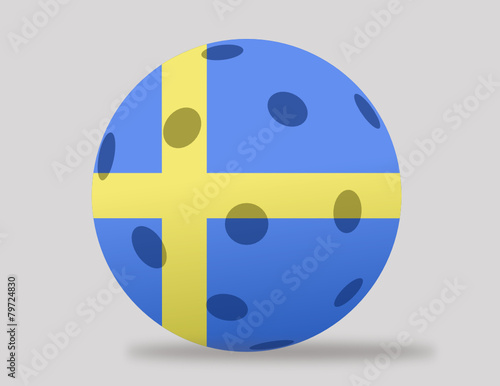 floorball ball - sweden flag