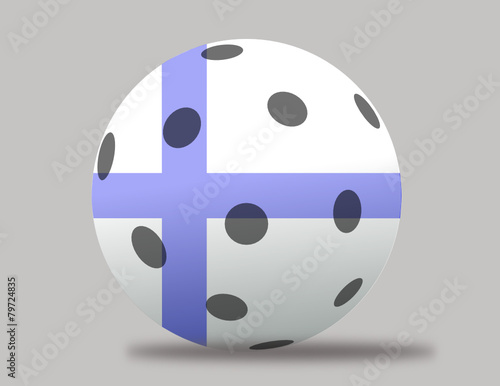 Floorball ball - finland flag