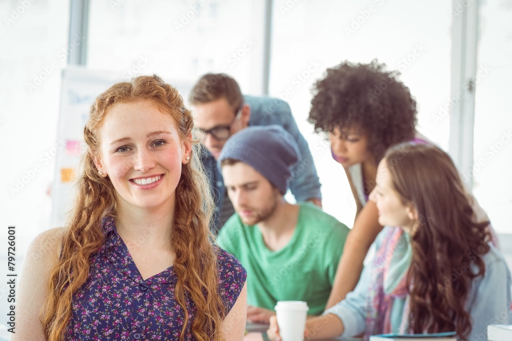 Fashion students working as a team Fashion students working as a team
