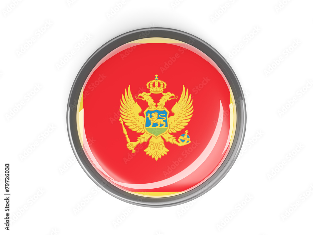 Round button with flag of montenegro Round button with flag of montenegro