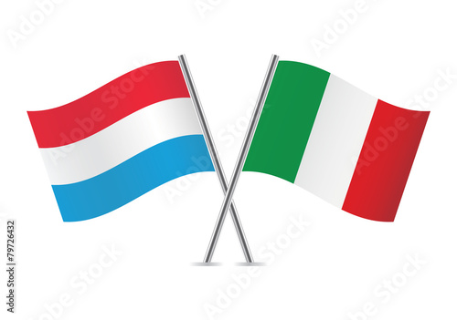 Free Download Italian and Luxembourg flags. Vector illustration. - GFXLoad