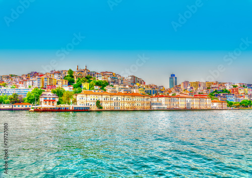 view from Bosphorus channel at Istanbul in Turkey. HDR processed