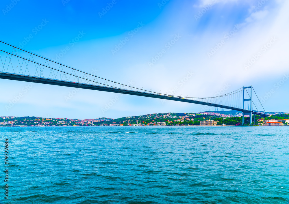 The first one bridge of Bosphorus channel at Istanbul in Turkey. The first one bridge of Bosphorus channel at Istanbul in Turkey.